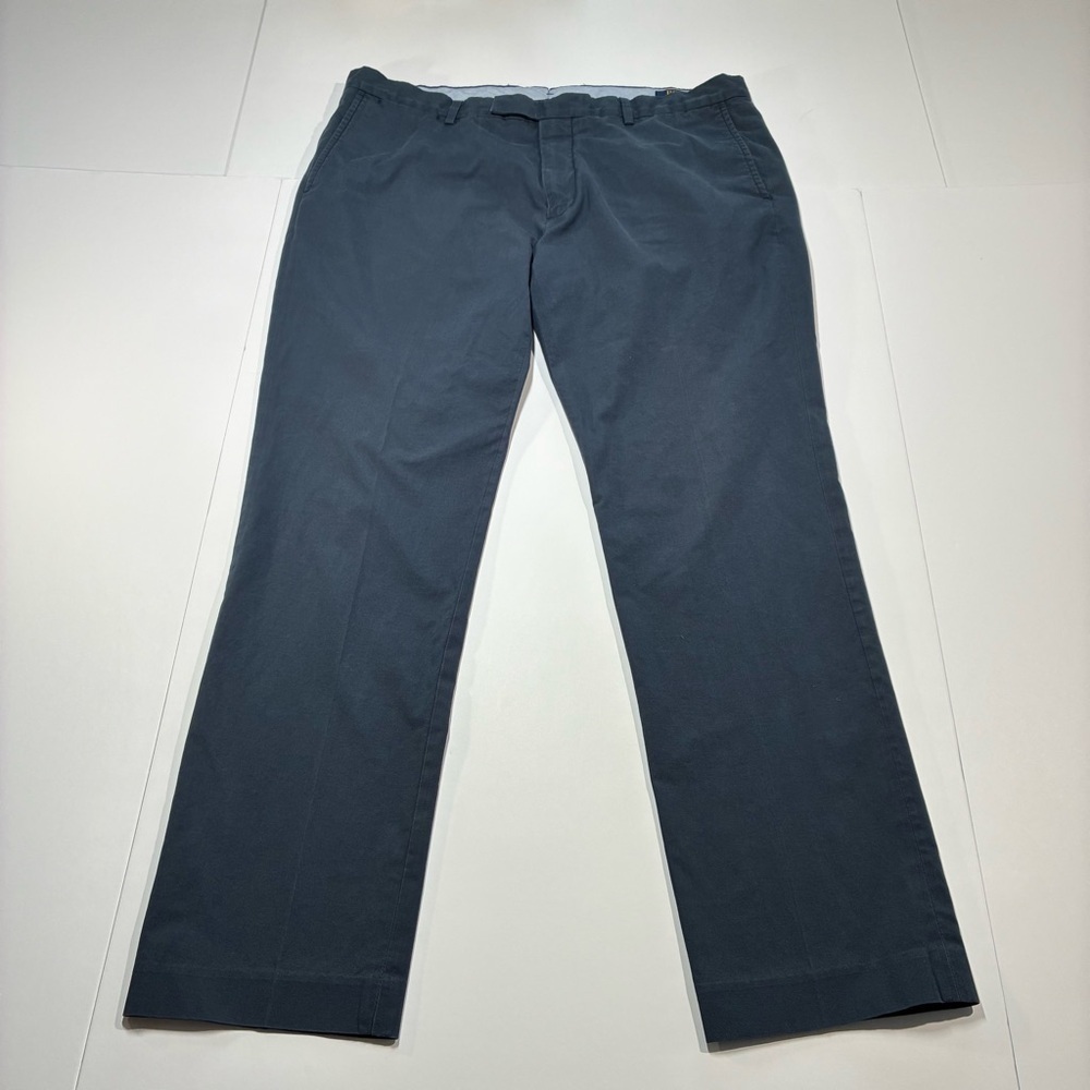 Polo Ralph Lauren Pants Slim Fit Mens 36 X 30 Navy Blue Chino Cotton